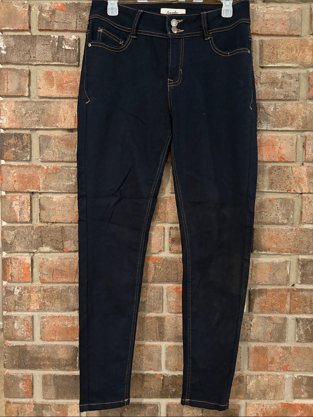 Angels Dark Indigo Skinny Jeans with Contrast Stitching